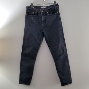 Levi's Wedgie Black Ankle Jeans